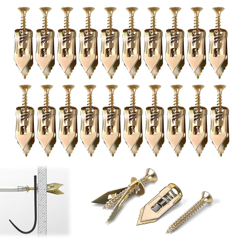 SOPAMI 300PCS Drywall Anchors and Screws Kit, 150 Self Drilling Sheetrock Anchors and 150 Heavy Duty Wall Fasteners, Hollow Wall Anchors for Hanging Shelves, Picture Frames, Cabinets and Home Décor - Image 1